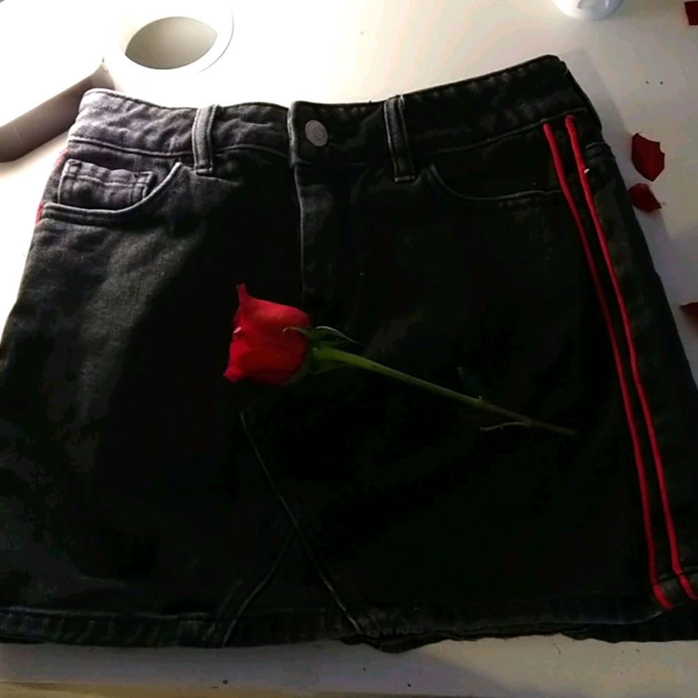 Black Jean skirt